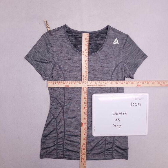 Reebok Casual Athletic Short Sleeve T-Shirt Womens Size Extra Small XS Gray - Picture 7 of 11
